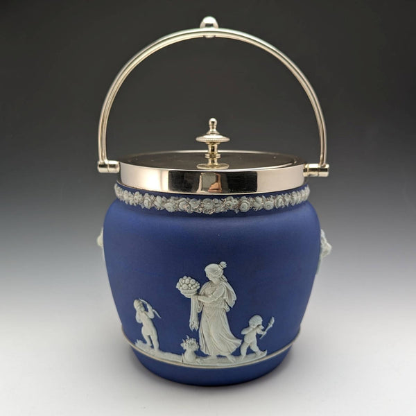 Early 20th Century British Antique Wedgwood Jasperware Cookie Jar